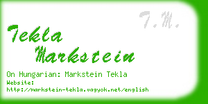tekla markstein business card